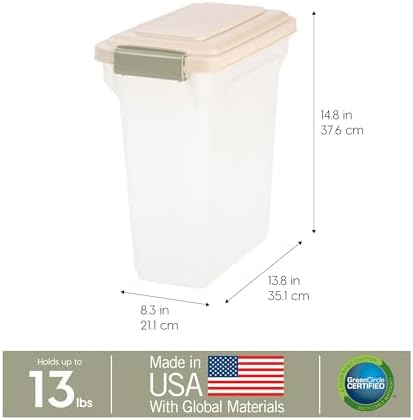 IRIS USA WeatherPro Airtight Dog Food Storage Container, Up ...