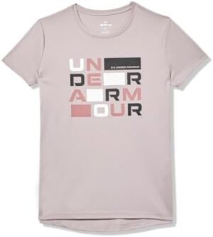 Under Armour Girls Tech Block Logo Short Sleeve T Shirt