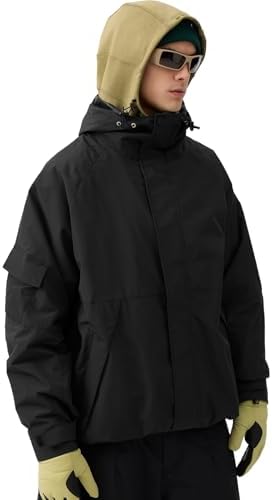 GSOU SNOW Mens Womens Ski Jacket Baggy Snowboard Coat Waterp...