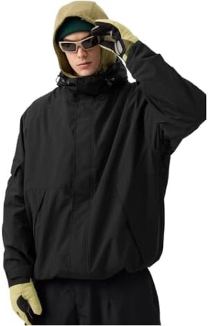 GSOU SNOW Mens Womens Ski Jacket Baggy Snowboard Coat Waterp...