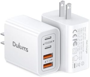 40W USB C Charger Cube, 2-Pack Wall Plug Fast Charging Block...