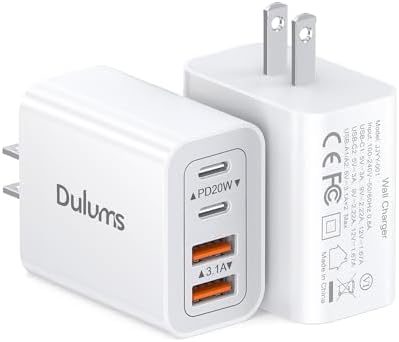 40W USB C Charger Cube, 2-Pack Wall Plug Fast Charging Block...