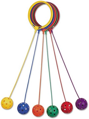 Champion Sports Skip Ball Ankle Toy for Kids, Pack of 6, Ass...