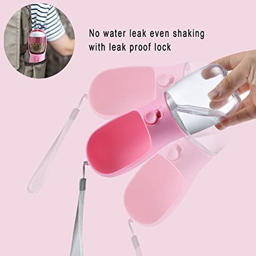 Dog Water Bottle with Food Container, Travel Puppy Water Bow...