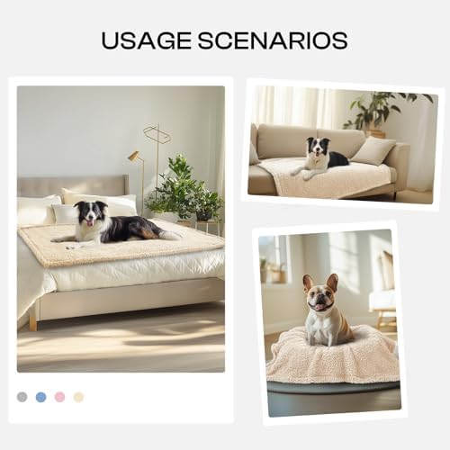 Luciphia Premium Fleece Dog Puppy Blanket Soft Pet Sherpa Ca...