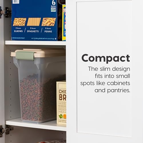 IRIS USA WeatherPro Airtight Dog Food Storage Container, Up ...