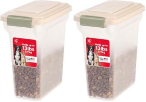 IRIS USA WeatherPro Airtight Dog Food Storage Container, Up ...