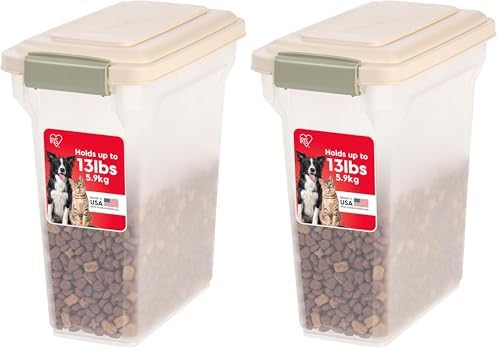 IRIS USA WeatherPro Airtight Dog Food Storage Container, Up ...
