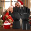 Heated Gloves for Men Women, Touchscreen Electric Waterproof...
