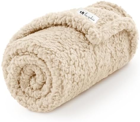 Luciphia Premium Fleece Dog Puppy Blanket Soft Pet Sherpa Ca...
