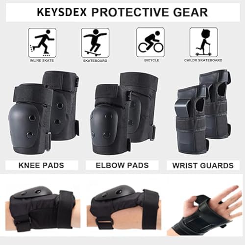Knee Pads Elbow Pads Wrist Guards for Adult Youth Kids 6 in ...