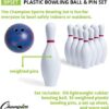 Champion Sports Bowling Set with Plastic Pins - Ball Include...