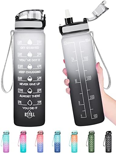 Enerbone Water Bottle, Leakproof BPA & Toxic Free, Motivatio...