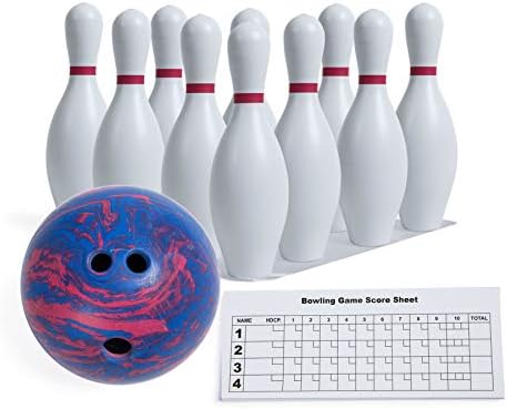 Champion Sports Bowling Set with Plastic Pins - Ball Include...