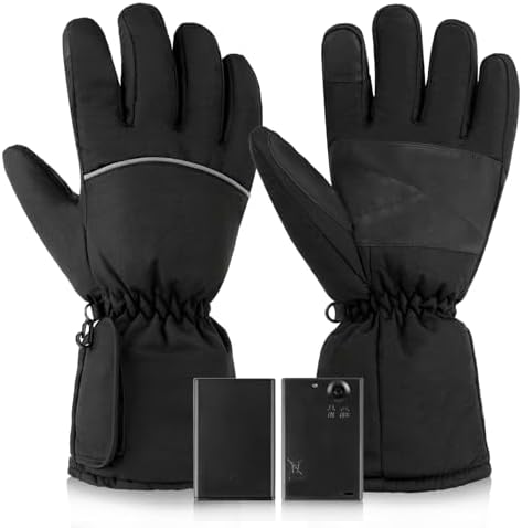 Heated Gloves for Men Women, Touchscreen Electric Waterproof...