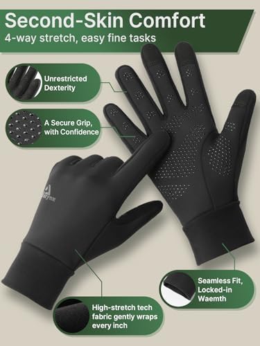 Winter Gloves Women Men Cold Weather Touch Screen 3-Layers L...