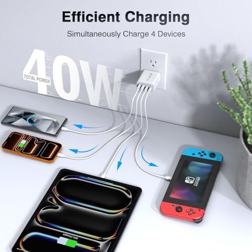 40W USB C Charger Cube, 2-Pack Wall Plug Fast Charging Block...
