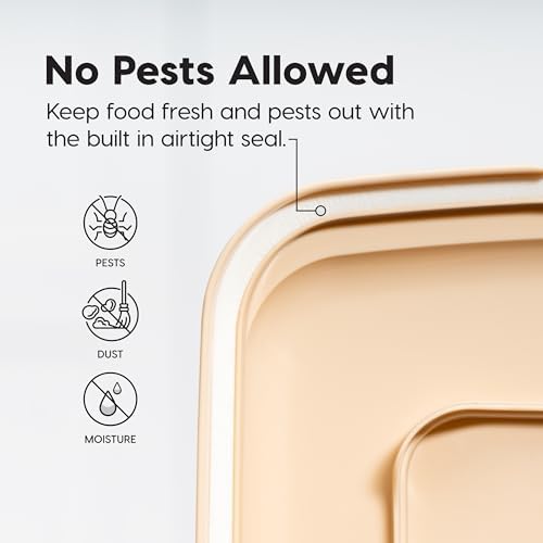 IRIS USA WeatherPro Airtight Dog Food Storage Container, Up ...