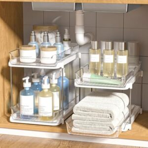 Delamu 2-Tier Multi-Purpose Bathroom Under Sink Organizers a...