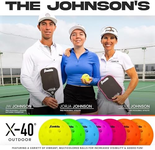 Franklin Sports X-40 Outdoor Pickleballs - Official Ball of ...