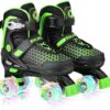 SULIFEEL Roller Skates for Girls Boys Kids,4 Sizes Adjustabl...