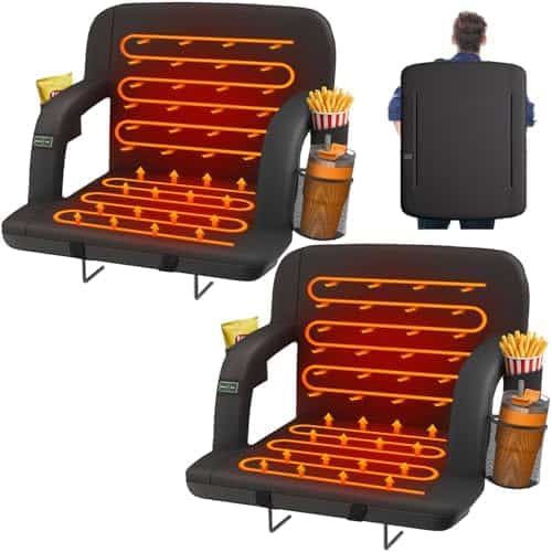 HOPERAN 2pcs Dual-Sided Heated Stadium Seats for Bleachers w...