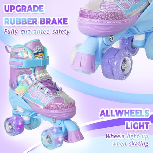 MammyGol Roller Skates for Kids Boys Girls, Adjustable Quad ...