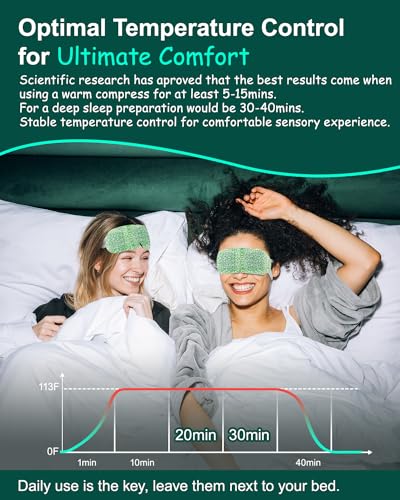 16 Packs Steam Eye Masks for Dry Eyes, Self Heating Warm Com...