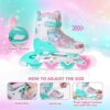 Nattork Girls Inline Skates for Kids Boys, 4 Sizes Adjustabl...