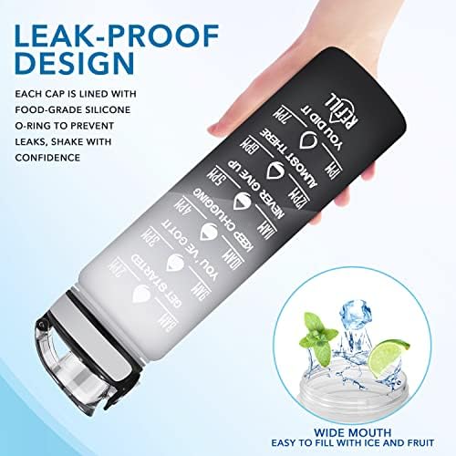 Enerbone Water Bottle, Leakproof BPA & Toxic Free, Motivatio...