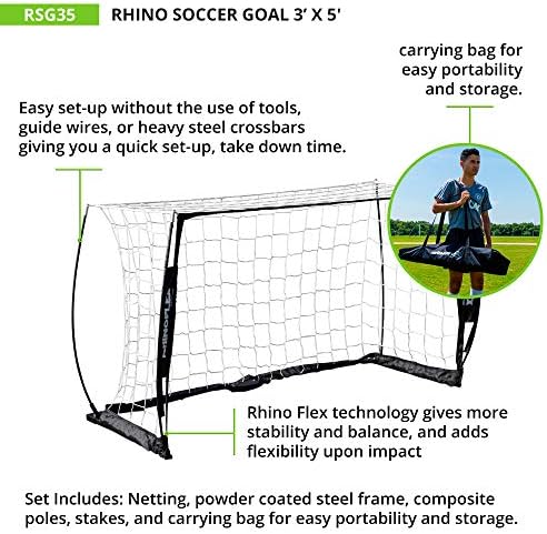 Champion Sports Rhino Flex Portable Soccer Goal