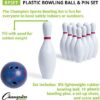 Champion Sports Bowling Set with Plastic Pins - Ball Include...