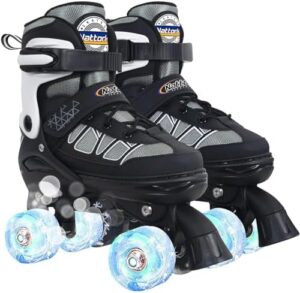 Nattork Roller Skates for Kids Boys Girls, 4 Size Adjustable...
