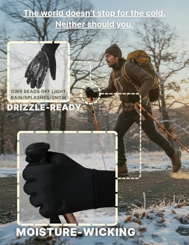 Winter Gloves Women Men Cold Weather Touch Screen 3-Layers L...