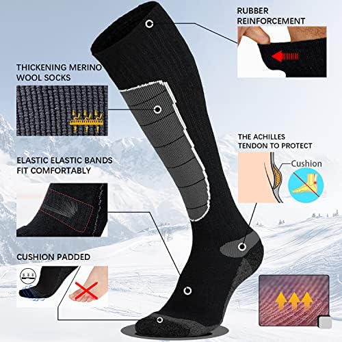Hylaea Merino Wool Ski Socks, Cold Weather Socks for Snowboa...