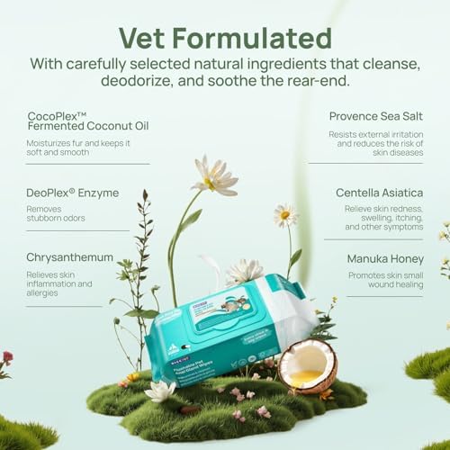HICC PET Wipes for Dogs & Cats, Vet Recommended Cleaning Deo...