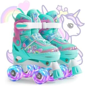 METROLLER Kids Roller Skates Girls Ages 4-6 5-8 8-12 Adjusta...