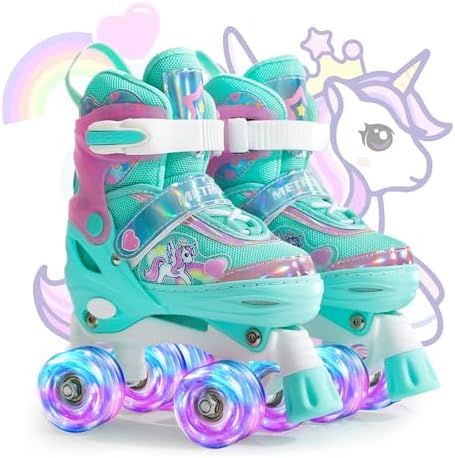 METROLLER Kids Roller Skates Girls Ages 4-6 5-8 8-12 Adjusta...