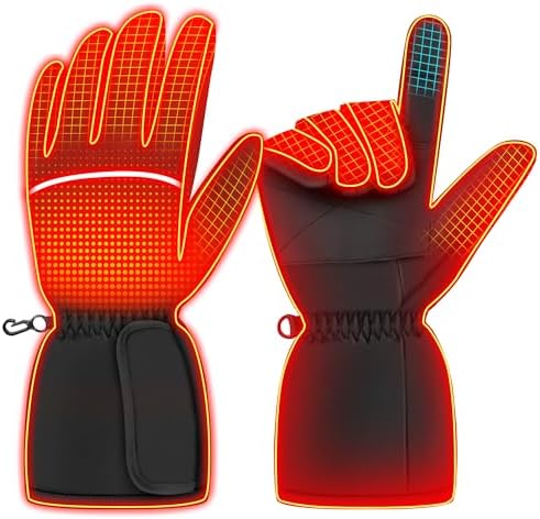 Heated Gloves,Heated Gloves for Men Women,Touchscreen Waterp...
