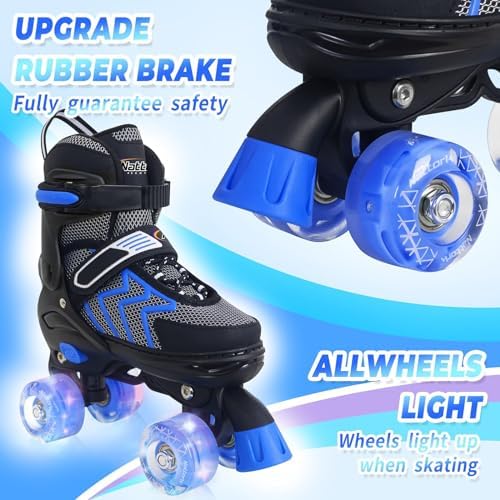 Nattork Kids Roller Skates for Boys & Girls, 4 Size Adjustab...