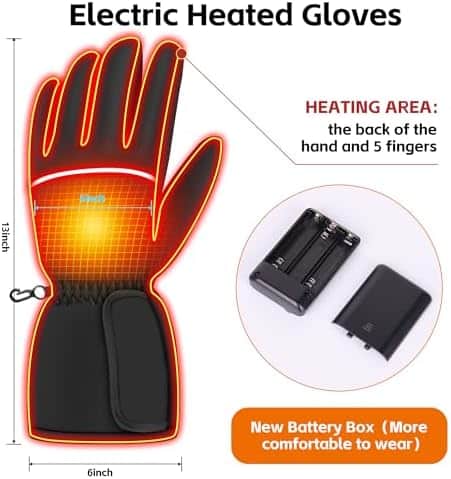 Heated Gloves,Heated Gloves for Men Women,Touchscreen Waterp...