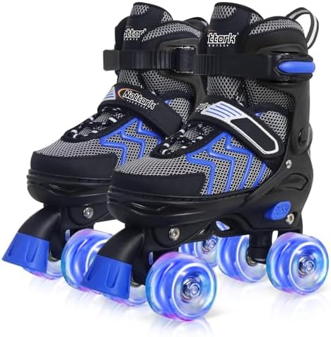 Nattork Kids Roller Skates for Boys & Girls, 4 Size Adjustab...