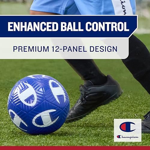 Champion Youth & Adult Soccer Ball - Paneled Design, Enhance...