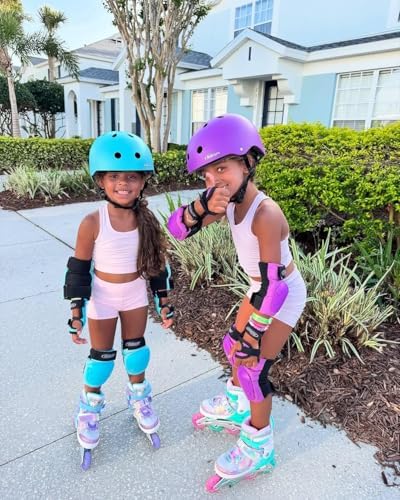 Nattork Girls Inline Skates for Kids Boys, 4 Sizes Adjustabl...