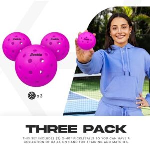 Franklin Sports X-40 Outdoor Pickleballs - Official Ball of ...