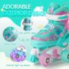 METROLLER Kids Roller Skates Girls Ages 4-6 5-8 8-12 Adjusta...