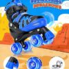 NEMONE Mermaid 4 Size Adjustable Light up Roller Skates for ...