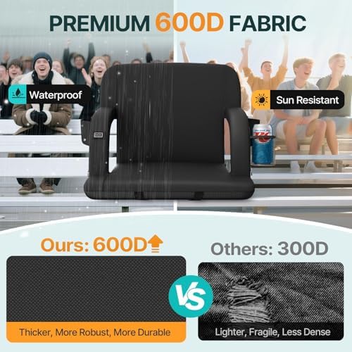 HOPERAN 2pcs Dual-Sided Heated Stadium Seats for Bleachers w...