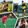18 Pcs Soccer Balls Football with 4 Pumps Sports Soccer Ball...