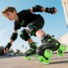 SULIFEEL Roller Skates for Girls Boys Kids,4 Sizes Adjustabl...